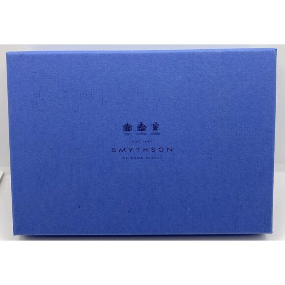 Smythson of Bond Street Panama Glasses Case Black Cross Grain Leather Spain - Picture 6 of 14